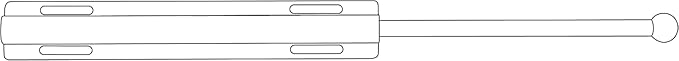 12" Valet Rod Standard for Closet (White)