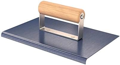 Bon 22-935 9-Inch by 6-Inch Blue Steel Sidewalk Edger with 1/4-Inch Radius and 3/8-Inch Lip with Wood Handle