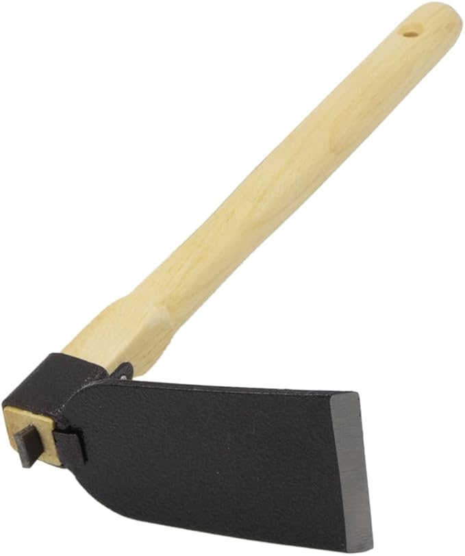 Zenport J6-03 Steel Hoe, 15-Inch Handle, 5 Inch Carbon Steel Blades, Beige - 12 Pack