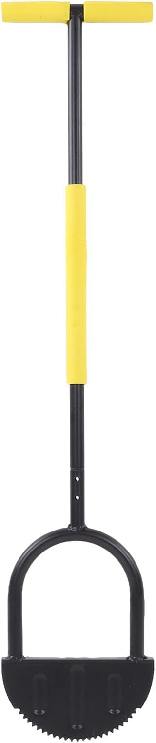 Pissente Half Moon Edger, High Hardness Carbon Steel Manual Cutting Shovel, Long Handle Trimming Tool for Garden Landscape Flower Bed Sidewalk Patio