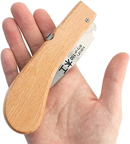 KAKURI Japanese Pull Saw Folding 4" for Woodworking, Razor Sharp Japanese Steel Blade, Mini Pocket Hand Saw for Wood, Crafts, Hobby, Foldable Wood Handle, Made in JAPAN