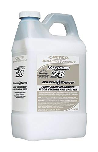 Betco Green Earth Push Drain Maintainer, Floor Cleaner And Carpet Spotter, 2 Liter, Case Of 4