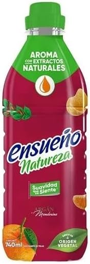 ENSUEÑO Naturaleza Fabric Softener, Mandarin Scent, Natural Extracts, 740ml, 3 Pack