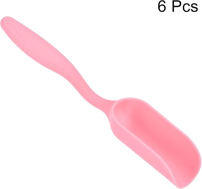 MECCANIXITY 5.7 Inch Gardening Shovel Spoons 6 Pack Mini Soil Scoops Cultivation Transplanting Tools, Pink