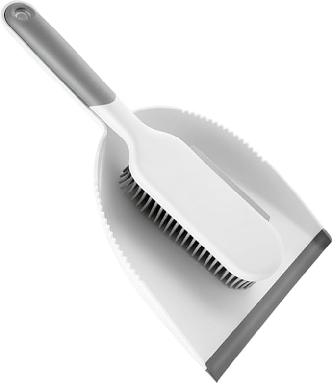 2 Pcs Multi-use Broom and Dustpan Set with Hard Bristles, Mini Cleaning Tools for Home and Kitchen Dust Removal, Practical Handheld Sweeping Accessories