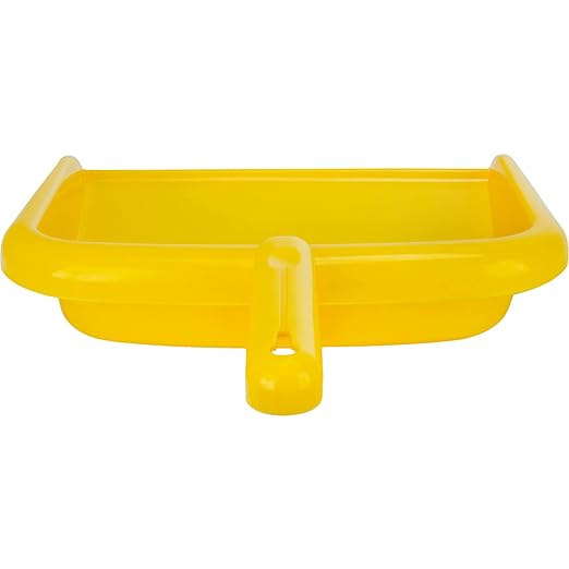 SPARTA Large Handheld Dustpan with Hanging Hole, Heavy-Duty Plastic Dustpan with Wide Lip for Countertops and Surfaces, Plastic, 10 Inches, Yellow, (Pack of 12)
