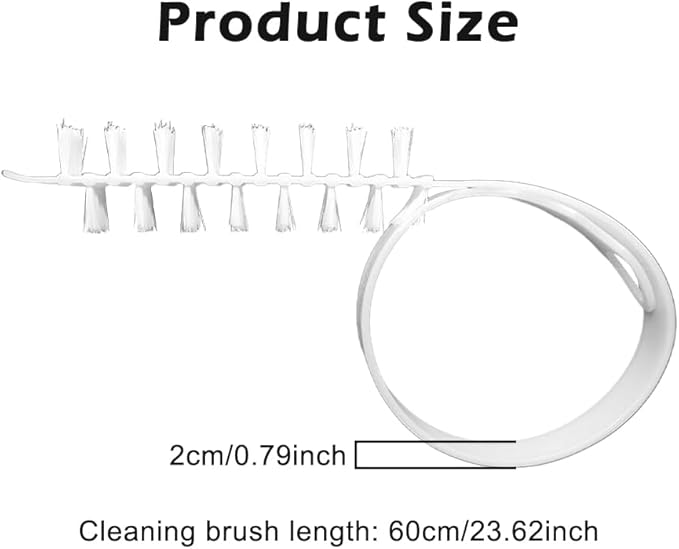 Washing Machine Cleaning Brushs, 2pcs 60cm Scrub Brushes with Long Handle Flexible Bendable Slot Cleaning Brush for Bathroom, Shower & Kitchen Sink Household(White)