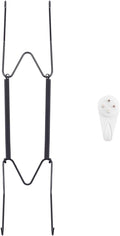 Plate Hangers for The Wall, Suitable for 9-11 inch Decorative Plate, Stainless Steel Wire Plate Holder with Wall Hooks and Rubber tip Protectors, Plate Hangers for Displaying Plates, Platter, Black