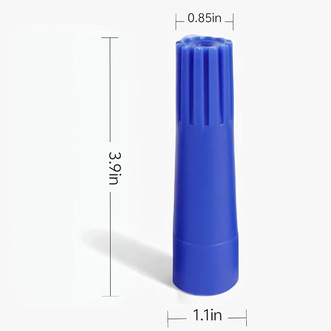 Squeegee Adapter, Changes The Threaded Tip to a Standard Friction Taper Fit, Blue 2pc