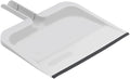 Superio Clip-On Dustpan with Rubber Lip - 10-inch Wide Durable Plastic Dust Pan with Comfort Grip Handle, White, 1-Pack