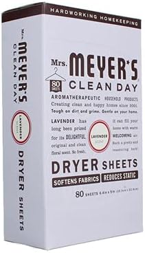 Mrs Meyer's Clean Day Dryer Sheet, 80 Count