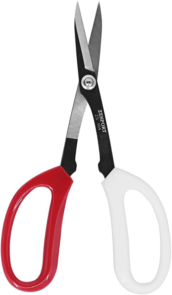 Zenport ZS104 Deluxe Scissors for Garden, Crafts and Horticulture, 8-Inch, Box of 12, red/White (ZS104-12PK)