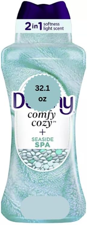 Downie Scent Beads for Laundry, Seaside Spa Fragrance, 32.1 oz with Scoop