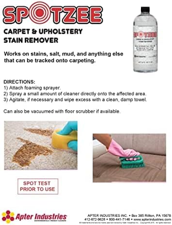 Spotzee Carpet Cleaner - Remove Anything Tracked Onto Carpet, spot cleaner, 32oz. (Pack of 6)