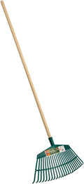 FARM-TUFF 19 Inch Leaf & Garden Rake with 48 Inch Hardwood Handle – Wide, Durable Rake for Lawns, Flower Beds, and Yard Cleanup