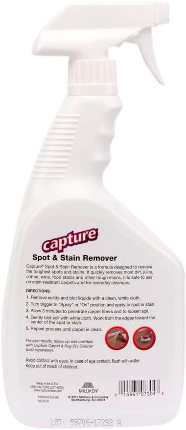 Capture Carpet Total Care Kit 100 Spot and Stain Remover (32 oz), Couch, Sofa Cleaner and Stain Remover Bundle