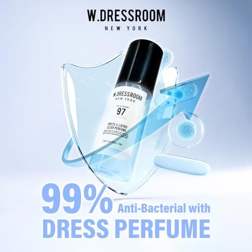 W.Dressroom No.97 April Cotton Perfume (5.28 oz) – Living Clear Perfume, Body Mist & Fabric Spray for Clothes, Bedding & Room, Water-Based, Travel Size