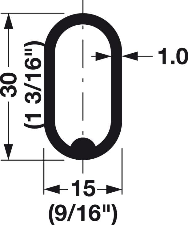 Oval Closet Rod with End Supports that have Dual Rear Facing 5mm Pins (Matte Brass, 24" Wide Space)