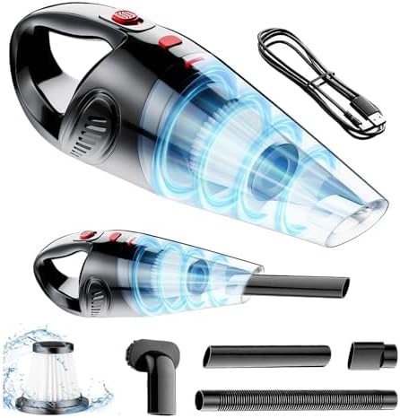 Cordless Hand Held Vacuum Cleaner Rechargeable - Portable Handheld Vcauum Lightweight & Low Noise, Washable Filter, Easily Clean Dust & Hair Fastly, Suit for Car/Home/Office