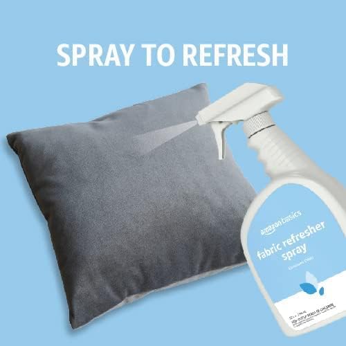 Amazon Basics Fabric Refresher Spray, Fresh Scent, Odor Eliminator, Dye-Free, Quick-Drying, 32 fl oz, Pack of 2