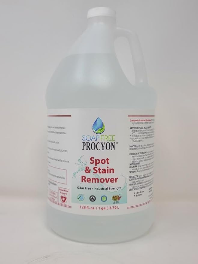 Procyon Spot & Stain Remover - Pet, Earth, Family-Safe Cleaning Solution for Carpet & Upholstery (128, Ounces)
