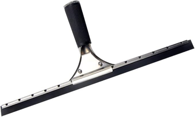 45cm 18in Grip Glass Squeegee for Window Cleaning,Stainless Steel All Purpose Squeegee with Non-Slip Handle for Shower Doors Window Car Mirror Glass (18in/45cm, Black)