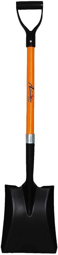 Ashman 4 Various Assorted Shovels (4 Pcs) 41 Inches Long D Handle Grip Multi-purpose (Round, Square, Drain Spade, Spade) Premium Quality Multipurpose Assorted Shovels with Strong Build