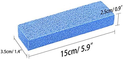 20 Pieces Pumice Stones for Cleaning - Pumice Scouring Pad, Stick Cleaner for Removing Toilet Bowl Ring, Bath, Household, Kitchen, Pool, 5.9 x 1.4 x 0.9 Inch(Blue)