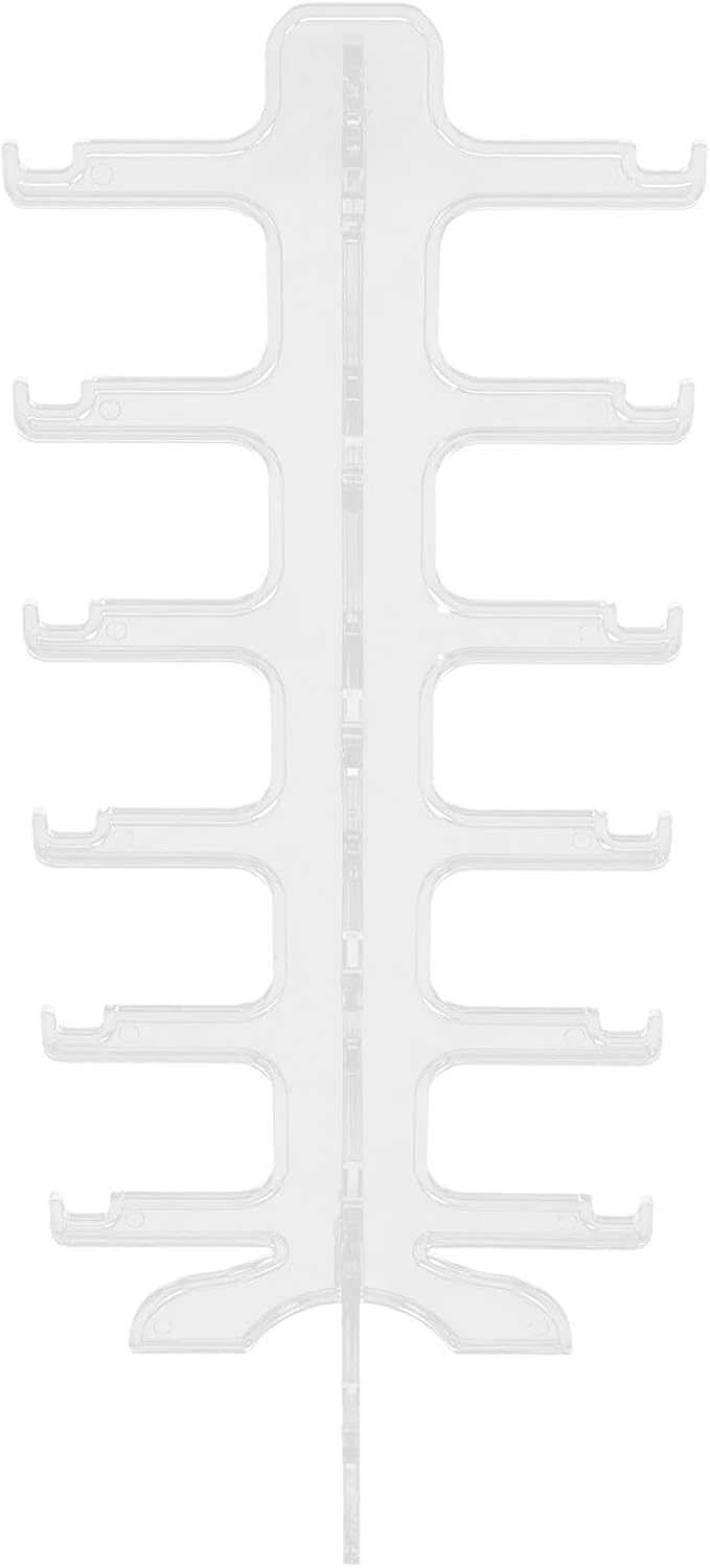 DOITOOL Multi-Tier Sunglasses Display Stand Eyeglass Holder Rack 6-Layer Plastic Eyewear Organizer for Home and Retail Storage