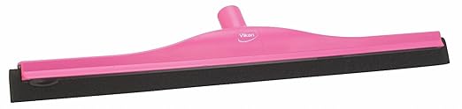 Vikan 77541 Squeegee,Fixed Head,Floor,24",PP/RB,Pink