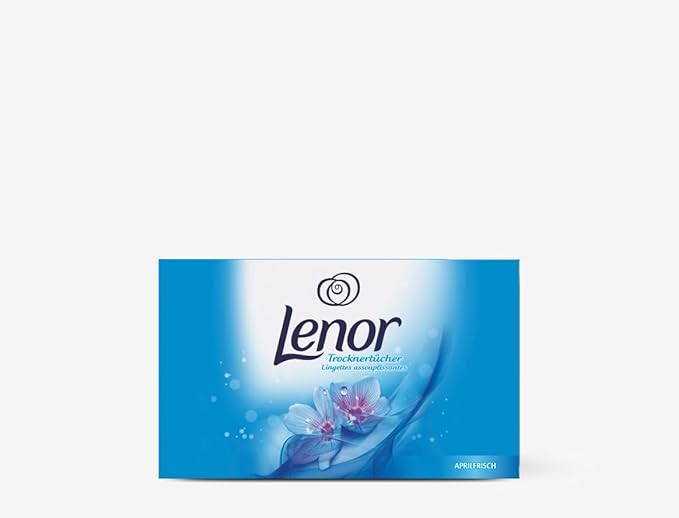 Lenor Lenor AprilFresh Dryer Cloths for Dryers, Kink-Free and Fresh Linen with Spring Flowers Scent, 34 Cloths