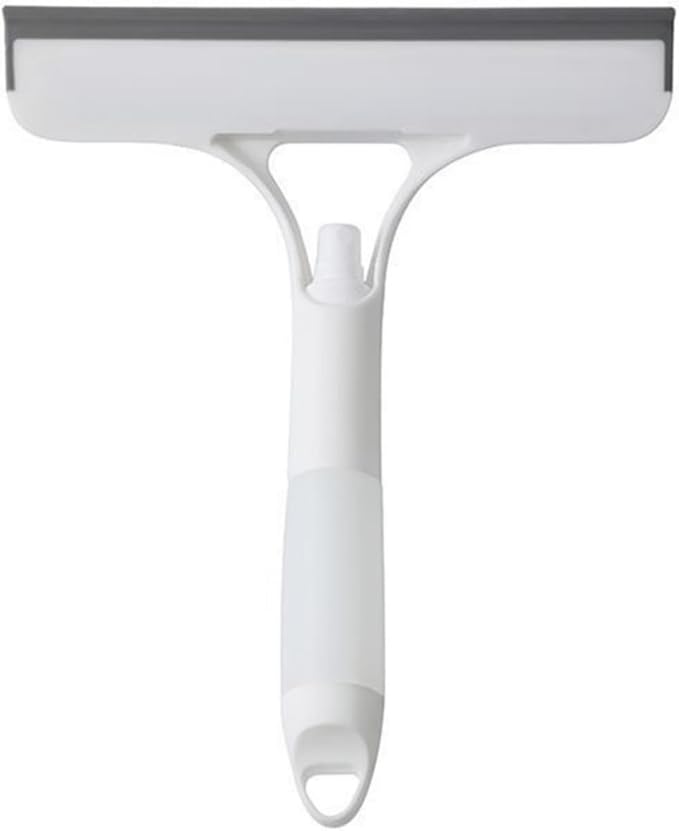 Shower Squeegee for Glass Doors All-Purpose Window Squeegee for Tile Shower Walls Mirror Bathroom Car Window Cleaning (White)