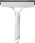 Shower Squeegee for Glass Doors All-Purpose Window Squeegee for Tile Shower Walls Mirror Bathroom Car Window Cleaning (White)