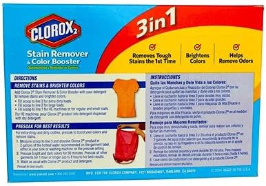 Clorox 2 Laundry Stain Remover and Color Booster Powder, 49.2 Ounce (Pack of 2)
