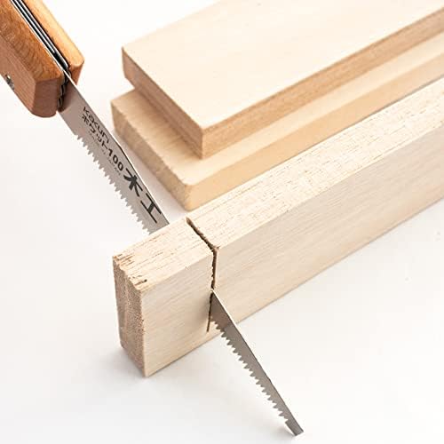 KAKURI Japanese Pull Saw Folding 4" for Woodworking, Razor Sharp Japanese Steel Blade, Mini Pocket Hand Saw for Wood, Crafts, Hobby, Foldable Wood Handle, Made in JAPAN