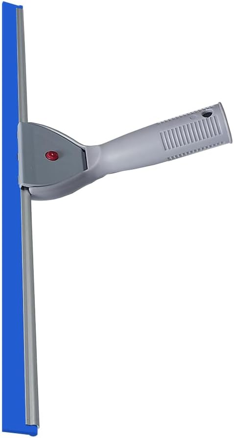 Car Window Cleaning Squeegee 45cm 18 Inch Water Wiper for Bathroom Glass Home Mirror Wall Tiles Silicone Blade Plastic Handle (18IN/45CM, Blue)