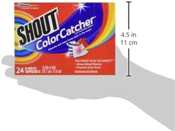 Shout Color Catcher Sheets for Laundry, Allow Mixed Washes, Prevent Color Runs and Maintain Original Clothing, 24 Count (Pack of 2)