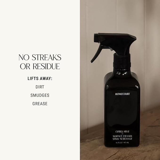 Homecourt All-Purpose Surface Cleaner Spray, Lifts Away Dirt, Smudges & Grease, For Bathroom, Kitchen & more, Clean Formula, Cipres Mint, 16 fl oz, 2.0
