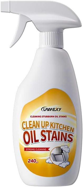 Clean Up Kitchen Oil Stains Spray, Effective Oil Stain Remover for Pots, Ovens, Grills & Stovetop Surfaces, Dual Spray Nozzle, No Rinse Formula (1 bottle【trial pack】)