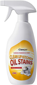 Clean Up Kitchen Oil Stains Spray, Effective Oil Stain Remover for Pots, Ovens, Grills & Stovetop Surfaces, Dual Spray Nozzle, No Rinse Formula (1 bottle【trial pack】)