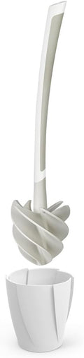 Better Living Products 17253 LOOEEZ Hygienic Toilet Squeegee/Brush, White with Grey