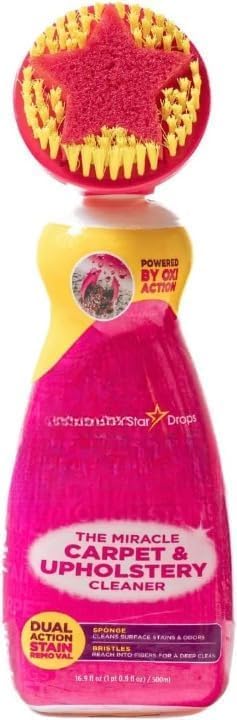 (Pack of 1) Carpet & Upholstery Cleaner, 16.9 fl oz, Dual-Action Stain Remover with Brush and Sponge.