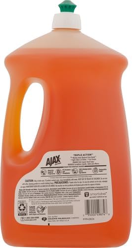 Ajax Ultra Liquid Dish Soap Orange Scent, Triple Action, 90 fl oz Bottle (Pack of 2)