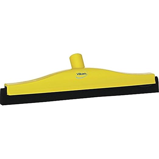 Vikan 77526 Squeegee,Fixed Head,Bench,16",PP/RB,Yellow