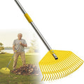Lightweight Leaf Rake for Lawns - Anti-Break Nylon Plastic Head,Easy Yard & Garden Rake for Women,Seniors,Kids, 16.5" Wide for Leaves, Grass,Pine Needles,Gardening,Adjustable 35–65" Long Handle