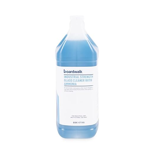 Boardwalk BWK4714AEA 1 Gallon Bottle Industrial Strength Glass Cleaner with Ammonia