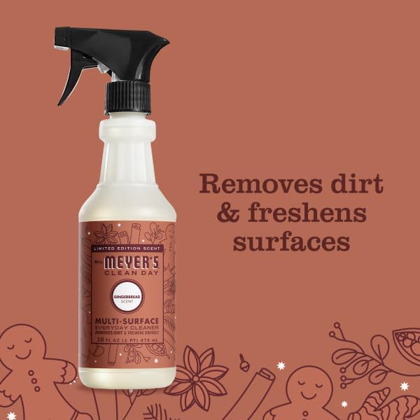 Mrs. MEYER'S CLEAN DAY Multi-Surface Cleaner, Gingerbread, 16 Fl Oz (Pack of 6)