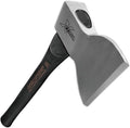 Traditional Broad Axe 36oz, Wood Axe, Biber Classic Carpenter's Hatchet, Straight Wooden Handle & Forged Steel Head, Hickory Handle, Outdoor Wood Splitting Chopping & Carving Tool