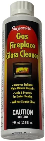 Imperial Gas Fireplace Glass Cleaner – 8 oz Bottle | KK0044 | Non-Abrasive Formula for Gas Fireplace Glass