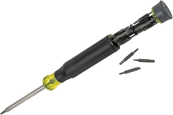 Klein Tools 32327 Precision Screwdriver Set, 27-in-1 Multi-Bit Screwdriver, Onboard Storage, Rare-Earth Magnet, Ideal for Terminal Blocks
